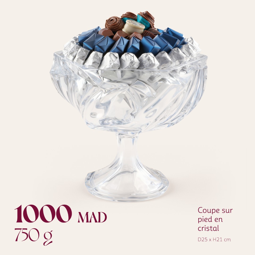 Coupe sur pied en cristal